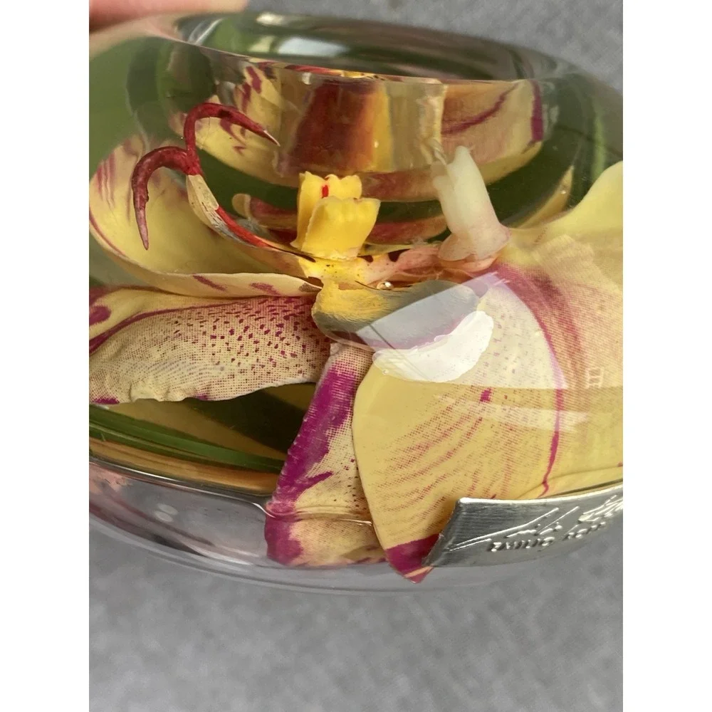 Emilio Robba Orchid Tea Light Candle Holder Yellow Fuchsia Phalaenopsis 4